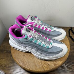 Nike Air Max 95 Shoes Mens Size 13 Gray Pink Teal NIKEiD Custom Retro 818592-996